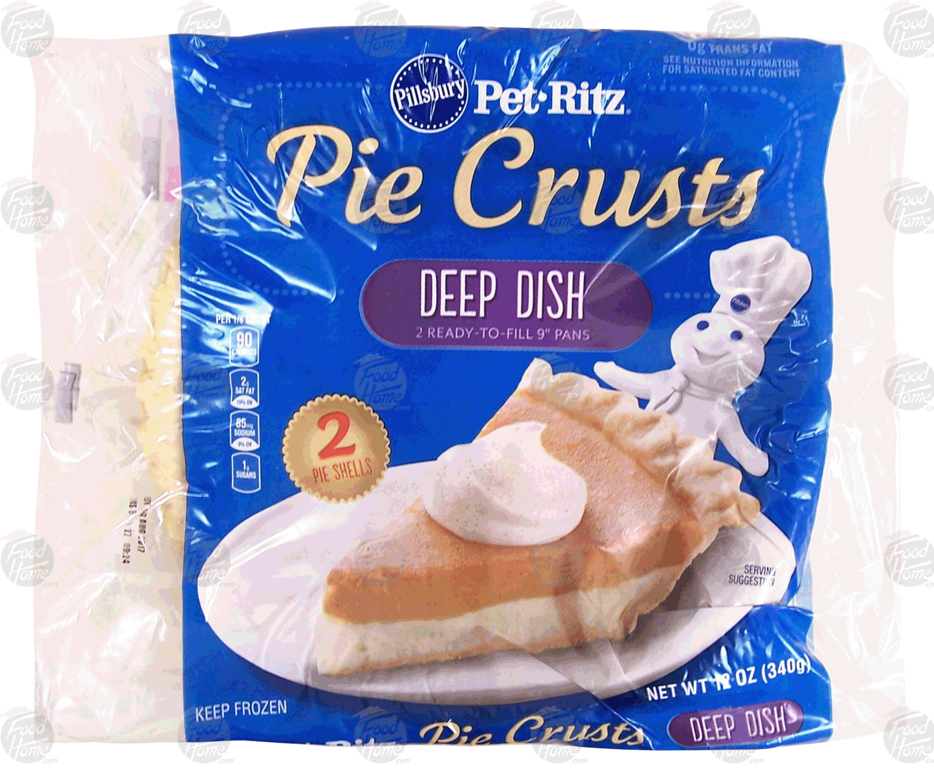 Pillsbury Pet-Ritz deep dish pie shells in 9 inch pans, ready to fill, 2-count Full-Size Picture